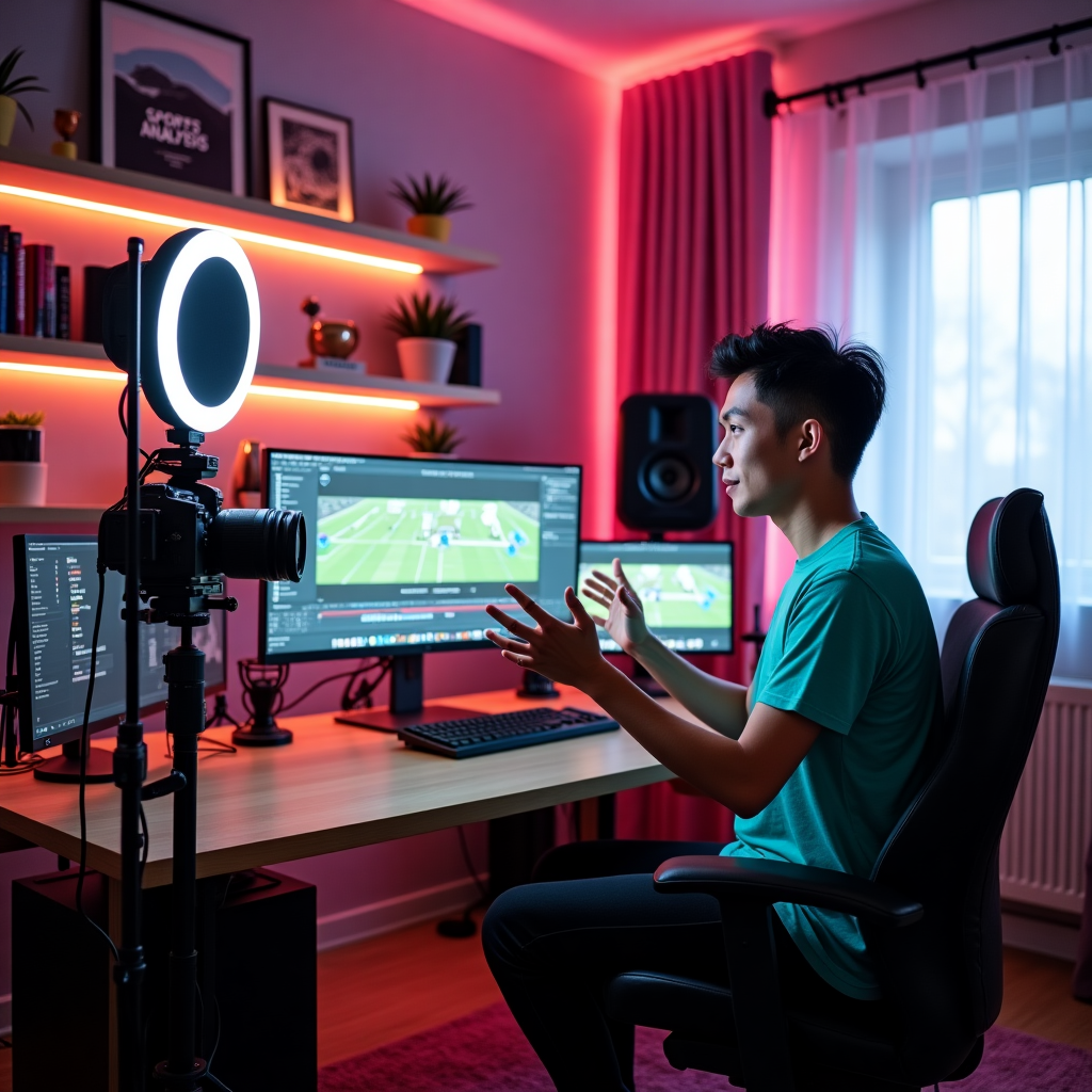 YouTube content creation setup